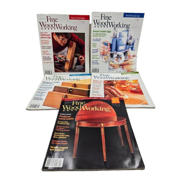 Tauton’s Fine Woodworking Magazine Lot February June August October December 200 - Picture 1 of 11
